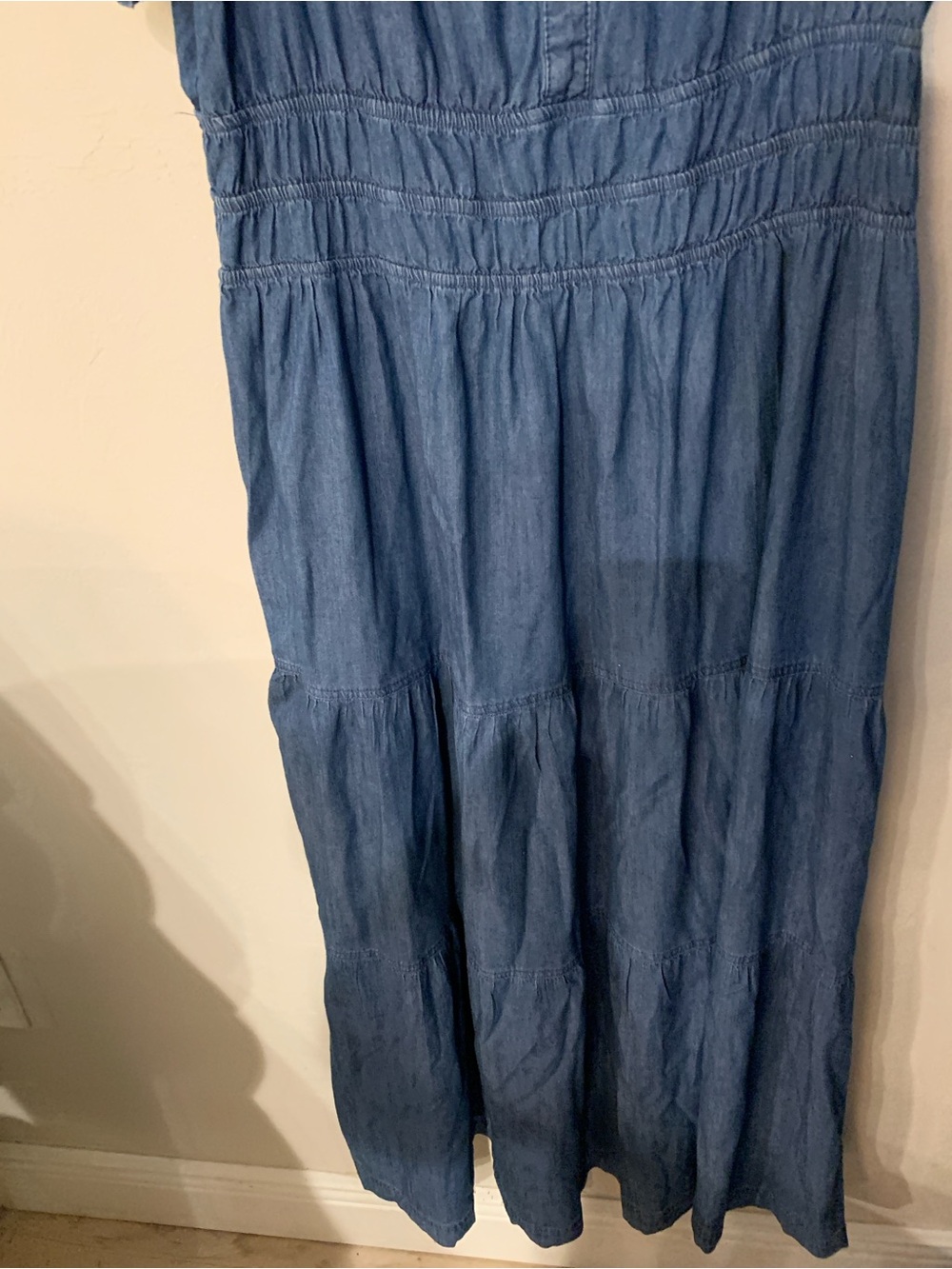 Tommy Hilfiger Blue Denim-Style Tiered Maxi Dress Size 14 Have tags worn once - Picture 3 of 13